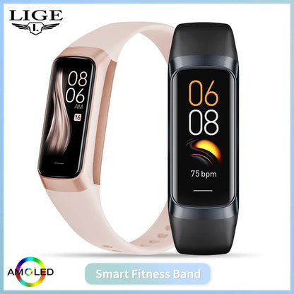 Amoled Smart Watch Men 2023 Smart Band Women Heart Rate Blood Smartwartch Waterproof Smart Bracelet Sport Fitness Tracker