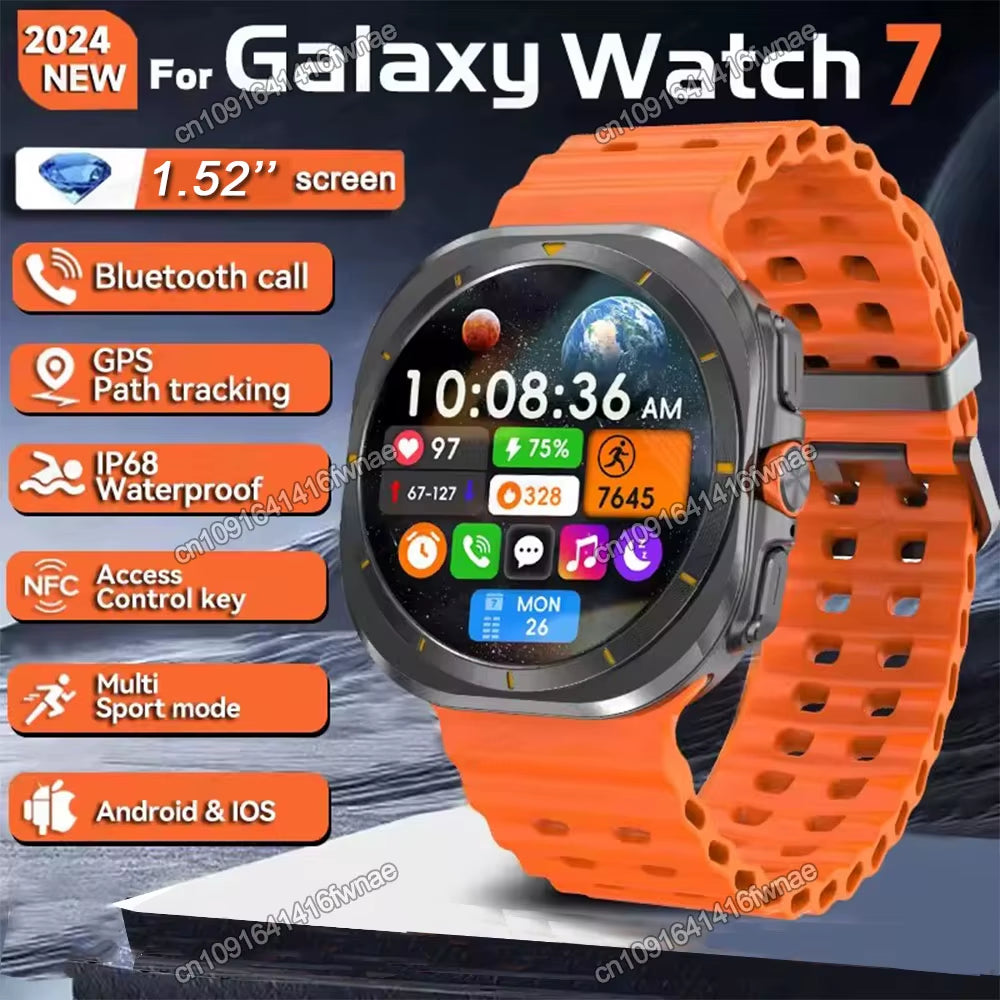 New Galaxy Watch 7 Ultra Smart Bracelet Men GPS Trackr NFC HD Touch Screen Bluetooth Call Health Monitor Smartwatchs for Samsung