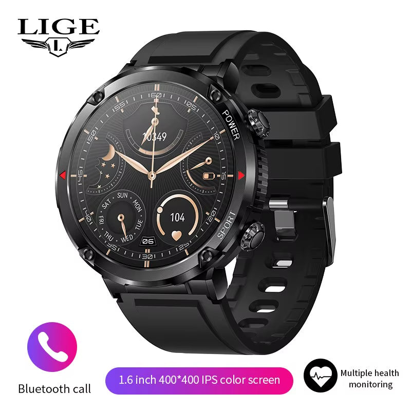 600 Mah Large Battery Watch for Men Smart Watch Men IP68 Waterproof Smartwatch AMOLED HD Screen Bluetooth Call Sports Bracelet