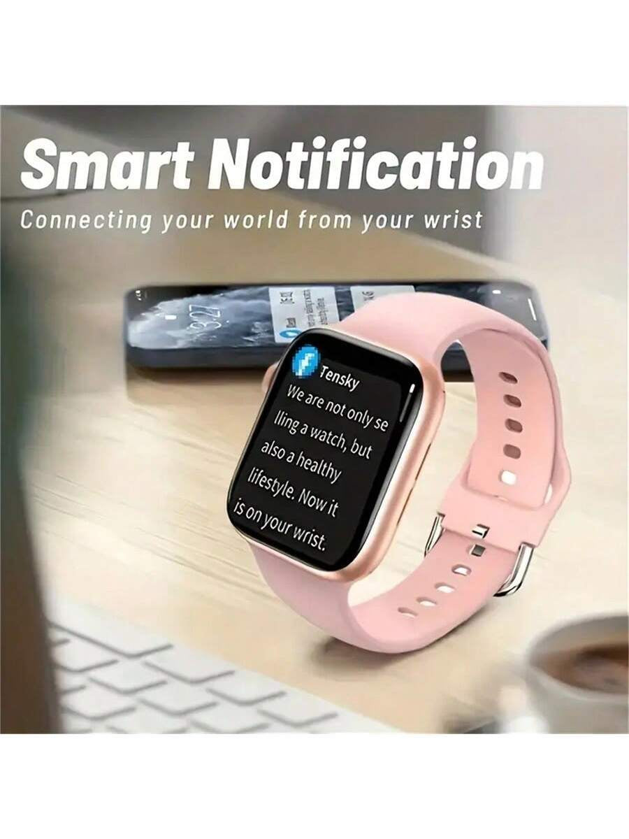 Smart Watch, Wireless Call/Dial Reminder & Rejection, Multi Sport Mode, Short Message/Message Reminder View, Multiple APP Reminders, Suitable for Men & Women, Sports Watch, Custom Wallpaper, Compatible with Ios/Andriod