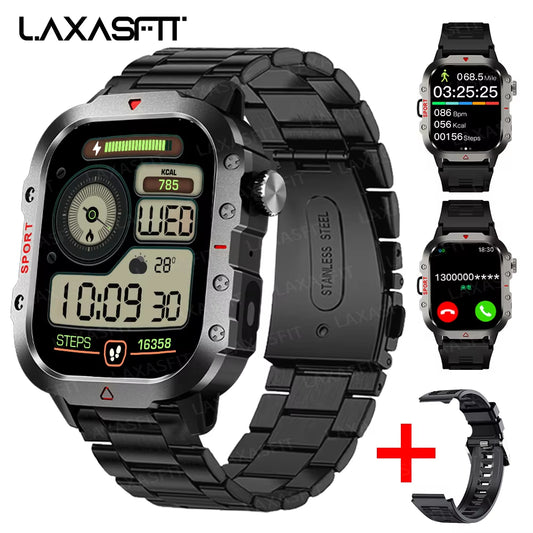 Men Sports Smart Watch 1.71 Screen Blood Oxygen Bluetooth Talking Watch Multi Sport LED Flashlight Outdoor Smart Watch