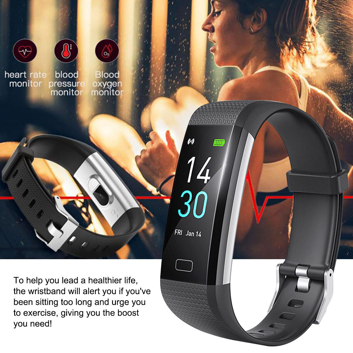 2023 NEW Fit@Bit Smart Watch Activity Tracker Fitness Watches Heart Rate Monitor