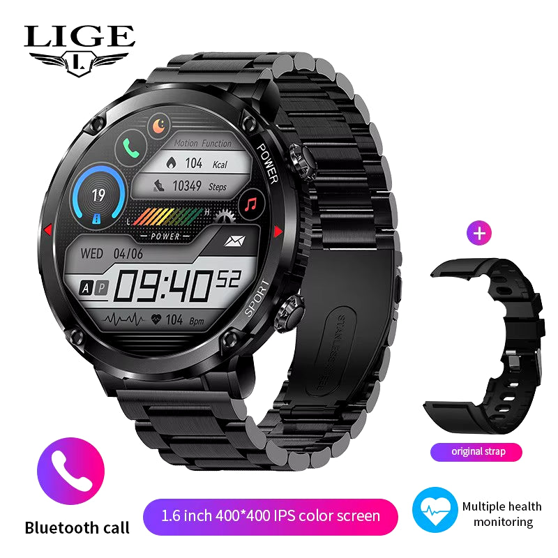 600 Mah Large Battery Watch for Men Smart Watch Men IP68 Waterproof Smartwatch AMOLED HD Screen Bluetooth Call Sports Bracelet