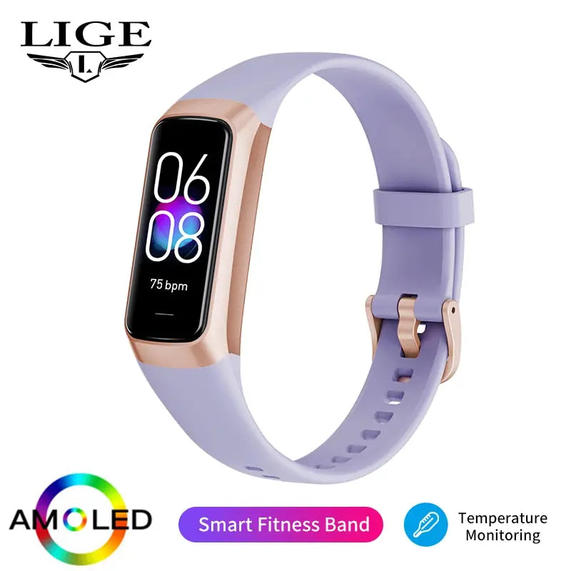 Amoled Smart Watch Men 2023 Smart Band Women Heart Rate Blood Smartwartch Waterproof Smart Bracelet Sport Fitness Tracker