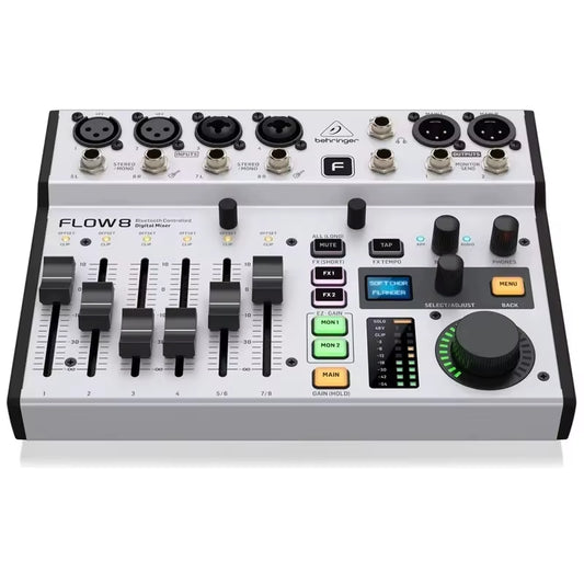 BEHRINGER Flow 8 8-Input Digital Mixer 2 FX Processors and Usb/Audio Interface for Bluetooth Remote Control