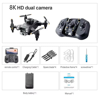 XIAOMI  4DRC V30 Mini Drone 5G 8K HD Dual Camera GPS FPV Drones Profesional 5 Sided Obstacle Avoidance Drone RC 10000M