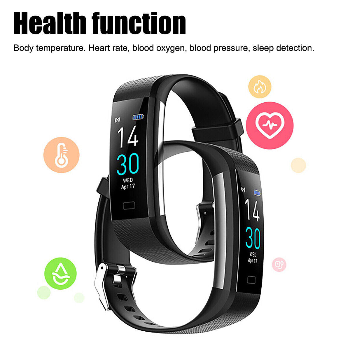 2023 NEW Fit@Bit Smart Watch Activity Tracker Fitness Watches Heart Rate Monitor