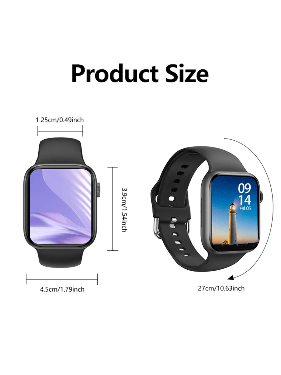 Smart Watch, Wireless Call/Dial Reminder & Rejection, Multi Sport Mode, Short Message/Message Reminder View, Multiple APP Reminders, Suitable for Men & Women, Sports Watch, Custom Wallpaper, Compatible with Ios/Andriod