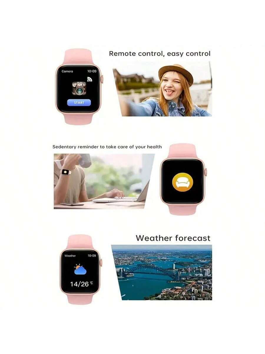 Smart Watch, Wireless Call/Dial Reminder & Rejection, Multi Sport Mode, Short Message/Message Reminder View, Multiple APP Reminders, Suitable for Men & Women, Sports Watch, Custom Wallpaper, Compatible with Ios/Andriod